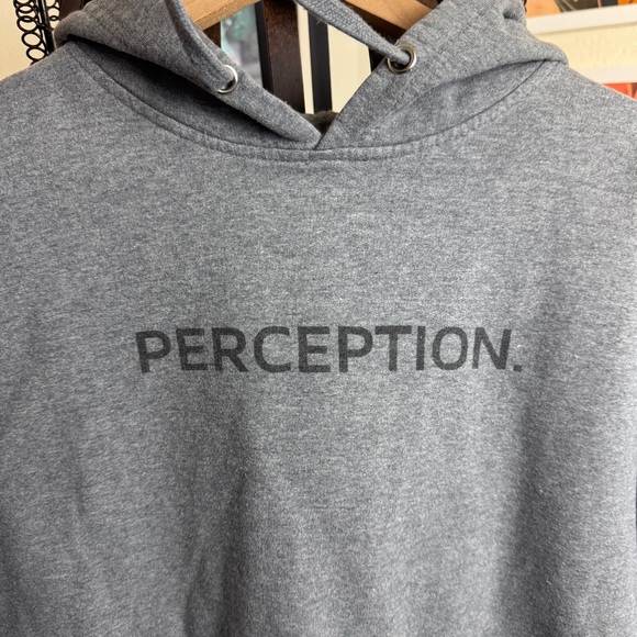 Perception grey and black hoodie | size large - Picture 2 of 3